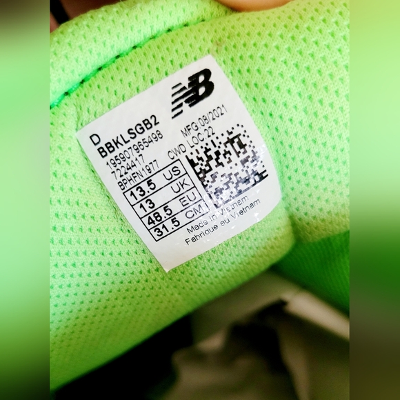 New Balance Kawhi 2 Goosebumps Leonard Black Green Orange Sneakers 13.5 Mens - Picture 2 of 16